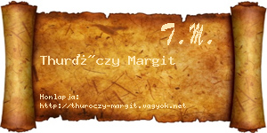 Thuróczy Margit névjegykártya