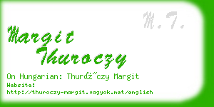margit thuroczy business card